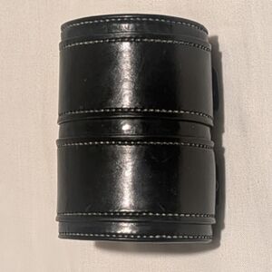 Black Leather Men's Cuff